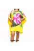 Poncho Top Dress Yellow Handpainting Flower Made In Bali